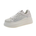 Damen modische Plateau-Sneaker mit atmungsaktivem Mesh-Obermaterial und komfortabler dämpfender Sohle R&B