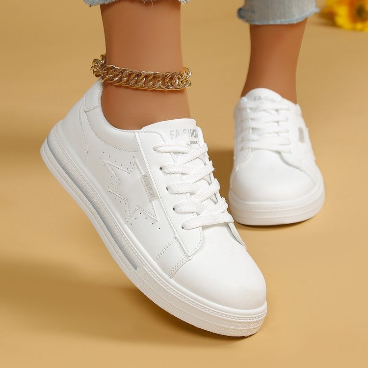 Damen Sneakers mit modischem Sternenmotiv und dämpfender Sohle R&B
