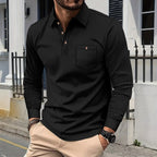 Herren Langarmhemd mit modischem Design und praktischem Brusttaschen R&B