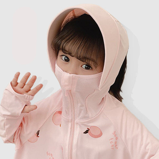 Kinder UV-Schutzjacke mit Kapuze und leichten atmungsaktiven Eigenschaften R&B