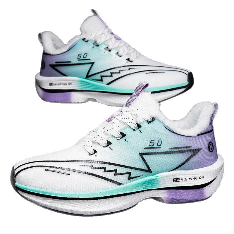 Damen nan gefütterte Thermo-Sneaker mit Teddyfutter, stoßdämpfender Keilsohle und rutschfester Laufsohle R&B