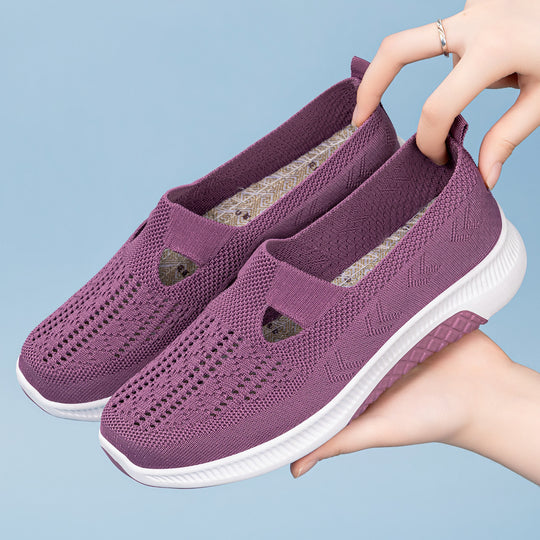 Damen Atmungsaktive Slip-On Sneakers mit elastischen Einsätzen R&B