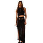 Damen elegantes und luftiges Zweiteiler-Outfit R&B