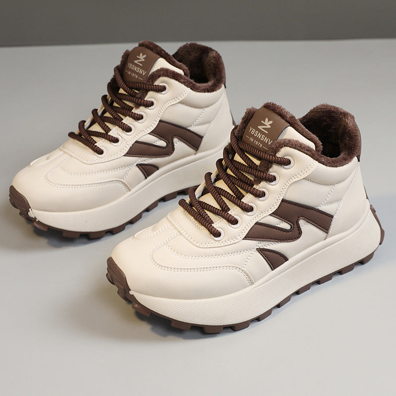 Damen Hohe Schnürstiefel mit kuscheligem Innenfutter R&B