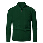Herren Strickpullover mit Halb-Zip und strukturiertem Muster R&B