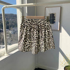 Damen Lockere Leoprint-Strandshorts R&B