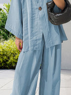 Damen Elegante Kimono-Jacke mit weiten Ärmeln und lockerer Passform R&B