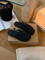 Damen Modische Riemensandalen aus hochwertigem Kunstleder mit geflochtenem Design