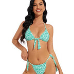 Damen Triangel-Bikini mit verspieltem BindR&Band und floralem Design R&B