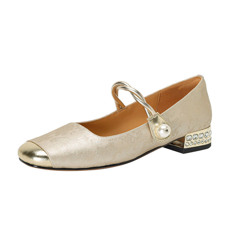Damen Ballerinas mit Perlenschmuck und elegantem Design R&B