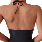Damen Einteiler Badeanzug mit transparenten Einsätzen R&B