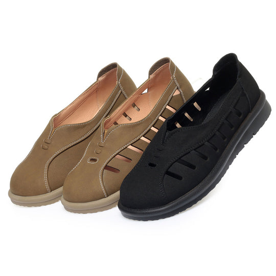 Damen Atmungsaktive Slip-On Ballerinas mit angenehm flexiblem Fußbett R&B