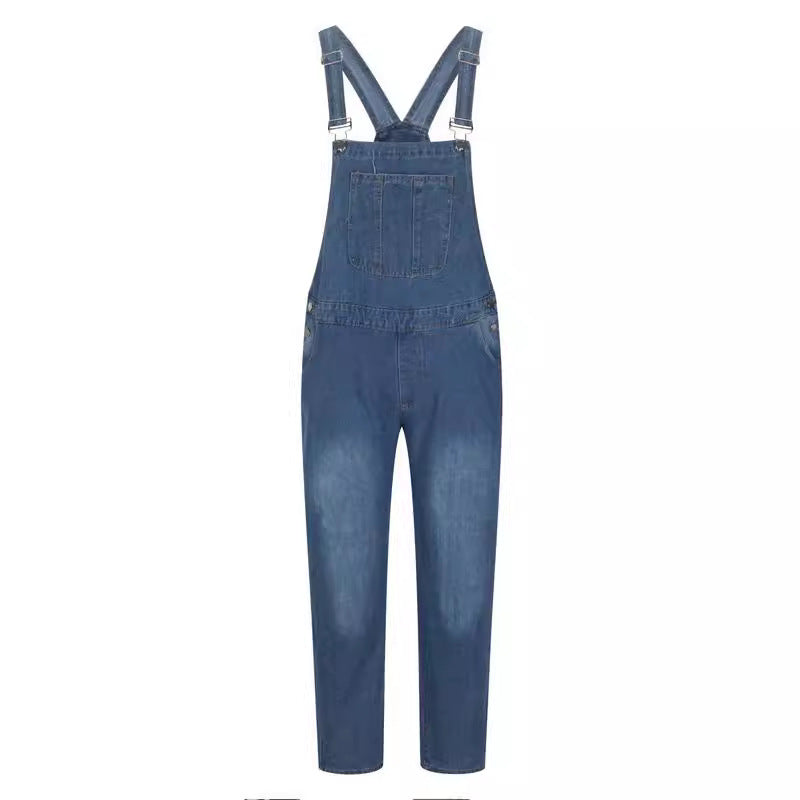 Herren Jeanslatzhose im urbanen Vintage-Stil mit praktischen Taschen R&B