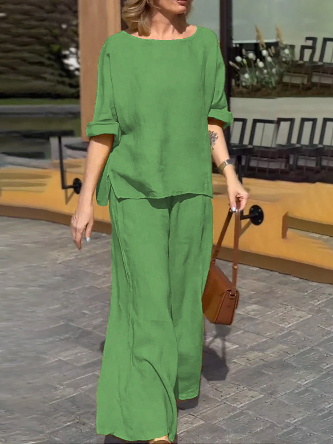 Damen Lässiges Zweiteiliges Outfit mit weitem Schnitt und lässigem Design R&B