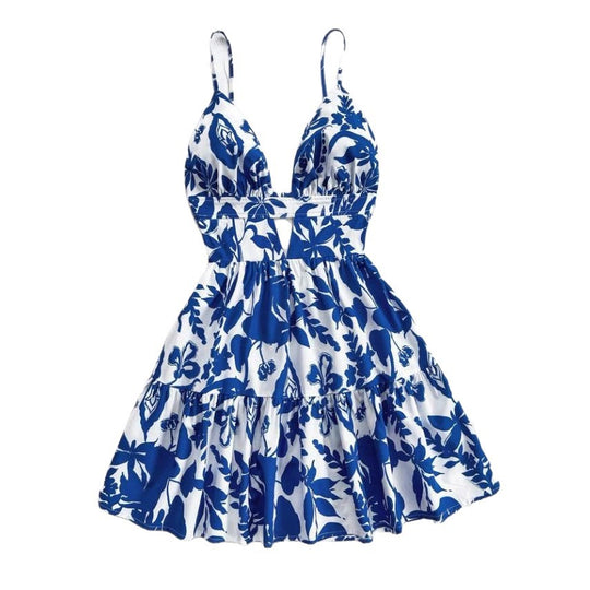 Damen Sommerkleid mit verspieltem Babydoll-Schnitt und floralem Design R&B