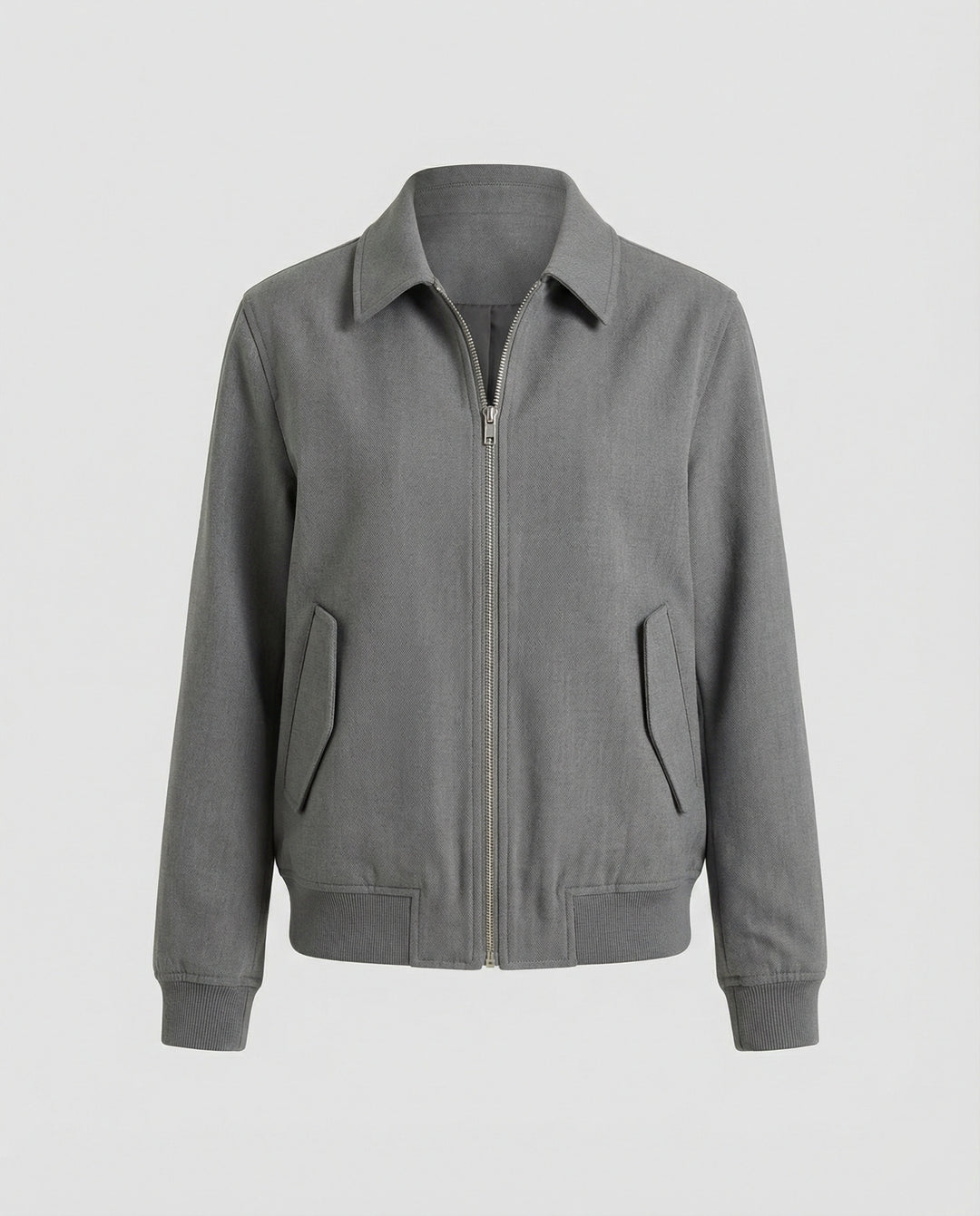 Lässige Herren Baseball Jacke Vintage USA Style Grau Übergangsjacke