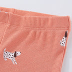 Mädchen Leggings mit fröhlichem Hunde-Muster R&B