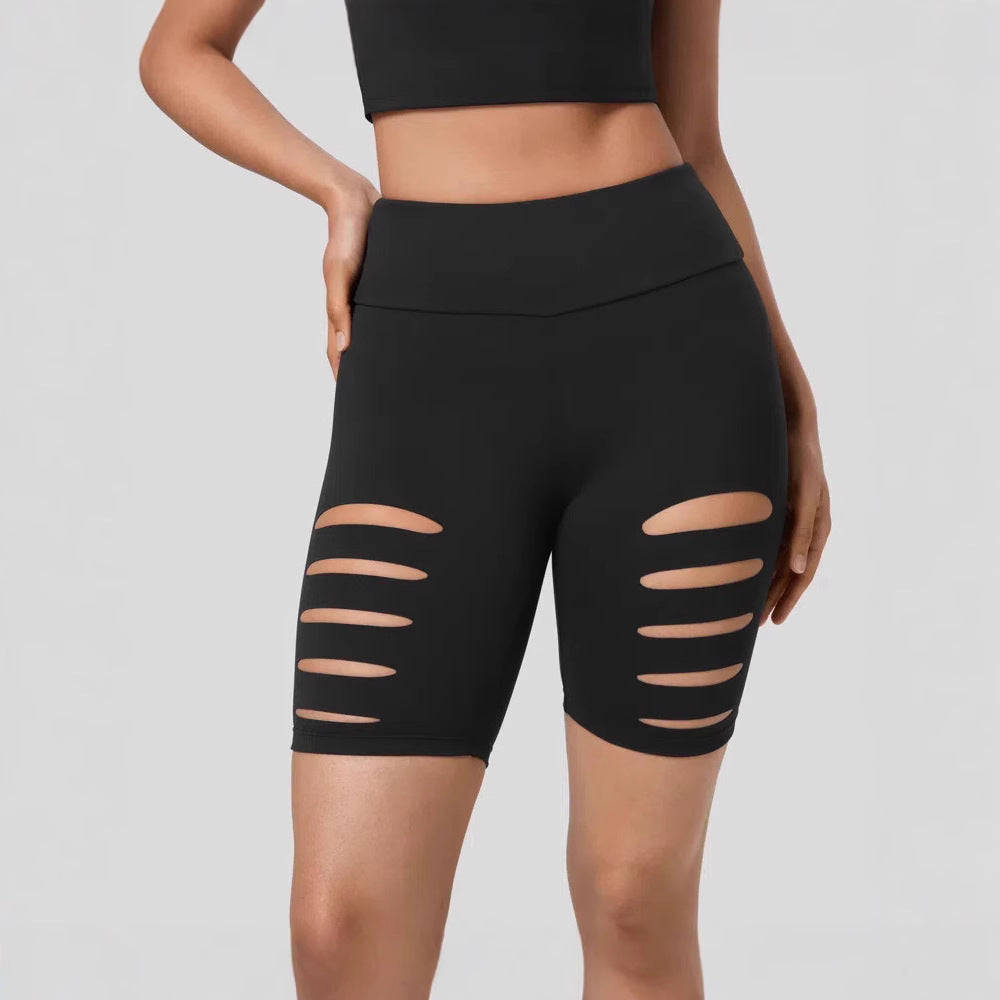 Damen Sportliche Radlerhose mit Cut-Out-Details R&B