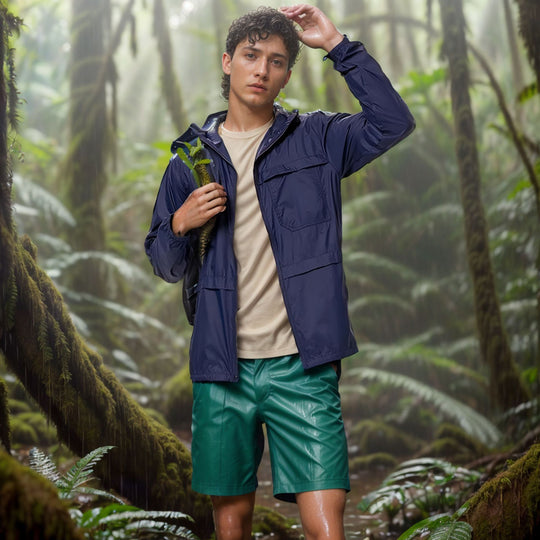 Herren leichte und atmungsaktive Outdoor-Jacke mit Kapuze R&B