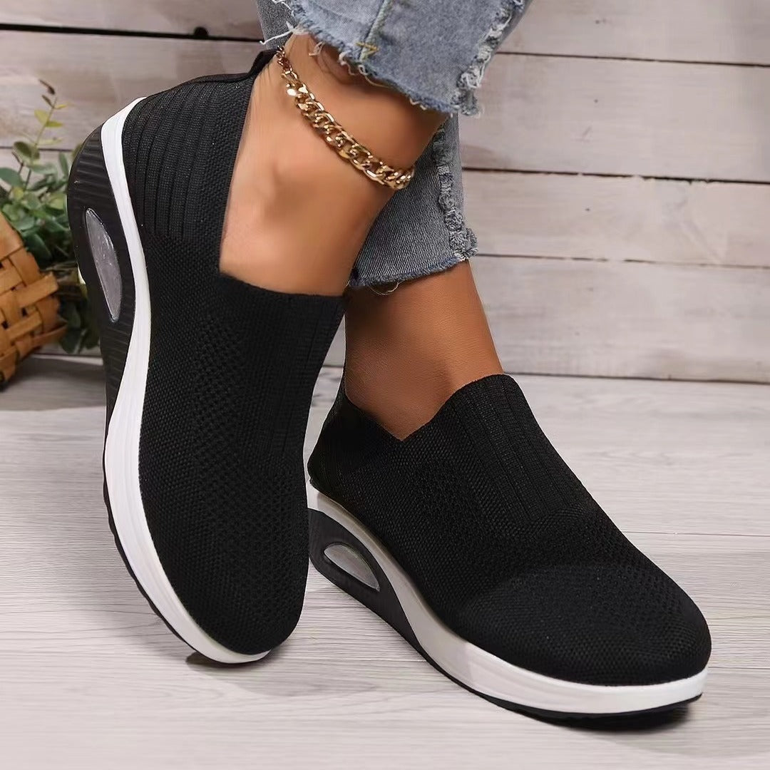 Damen Sportliche Slip-On Sneakers mit atmungsaktiver Oberstruktur R&B