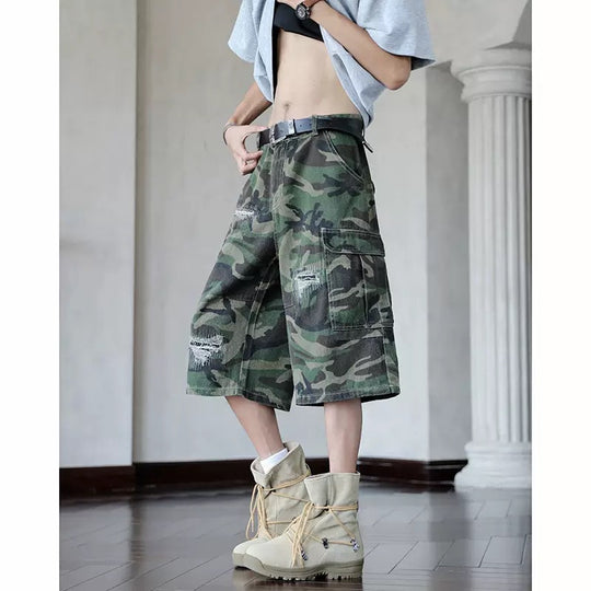 Herren Cargo-Shorts mit robustem Camouflage-Design und vielseitigen Taschen R&B