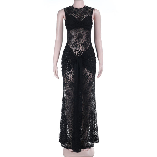 Damen Spitzen-Maxikleid R&B