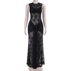 Damen Spitzen-Maxikleid R&B