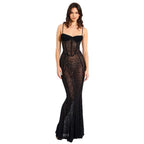 Damen Elegantes und verführerisches Spitzenkleid mit Rüschendetails R&B