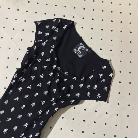 Damen Baumwollshirt mit Totenkopf-Muster R&B
