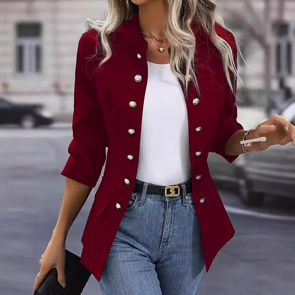 Damen Blazer mit stylishen Druckknöpfen und eleganter Passform R&B