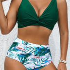 Damen Bikini-Set mit figurschmeichelndem Oberteil und hoch geschnittenem Slip R&B