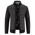 Herren hybride Steppjacke mit modischem Strickdesign R&B