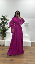 Damen Maxikleid mit figurschmeichelndem Schnitt und eleganter Raffung EB