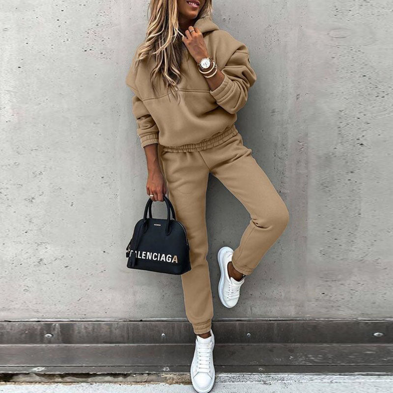 Damen Lässiges Sweatpants-Set mit Oversized-Pullover R&B