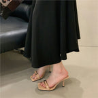 Damen elegante transparente High Heel Sandalen R&B