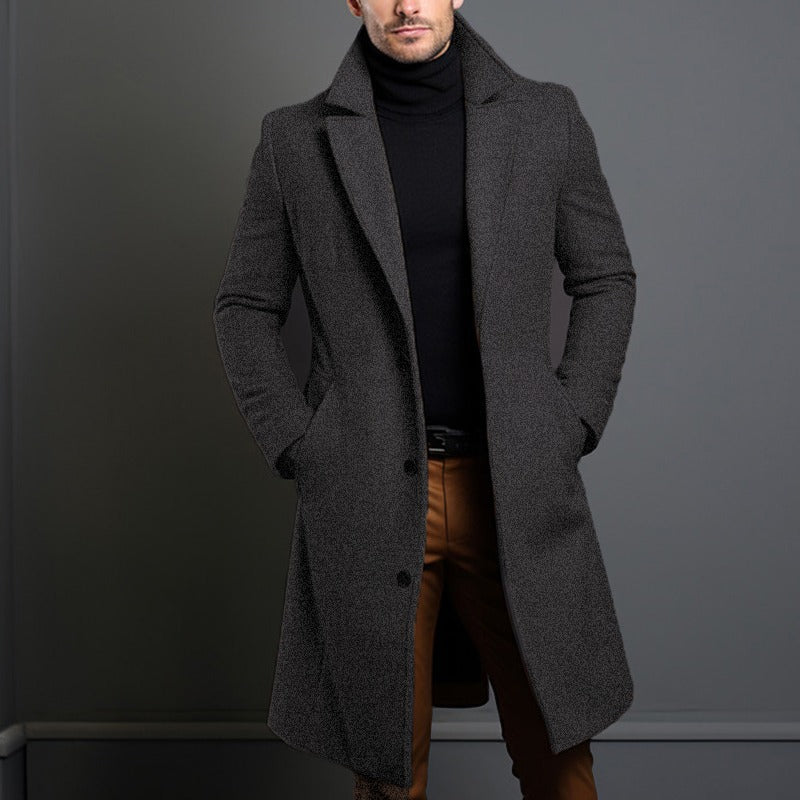 Herren eleganter Wollmantel R&B
