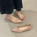 Damen spitze Ballerinas mit dekorativer Schleife und komfortablem Fußbett R&B