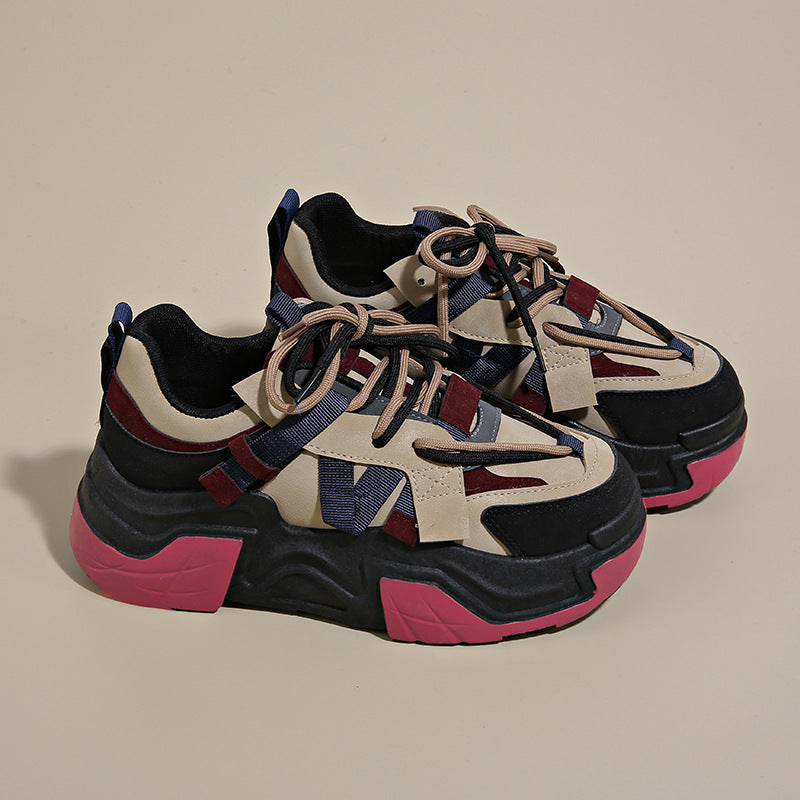 Damen Sportliche Chunky Sneakers mit innovativer Schnürtechnologie R&B