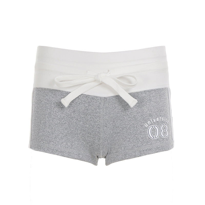 Damen Freizeitshorts mit elastischem Bund und dekorativem Bindegürtel R&B