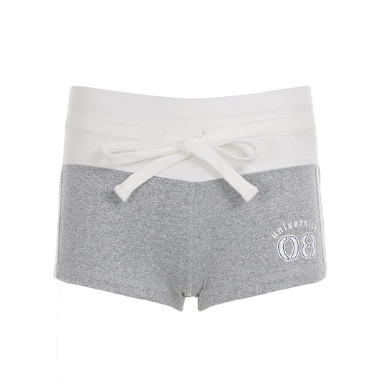 Damen Freizeitshorts mit elastischem Bund und dekorativem Bindegürtel R&B