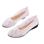Damen Ballerinas mit filigranem Spitzenbesatz und rutschfester Sohle R&B