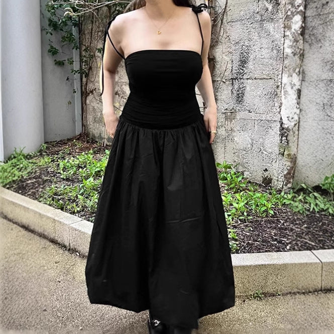 Damen Elegantes Abendkleid mit schulterfreiem Design und fließendem Rock R&B