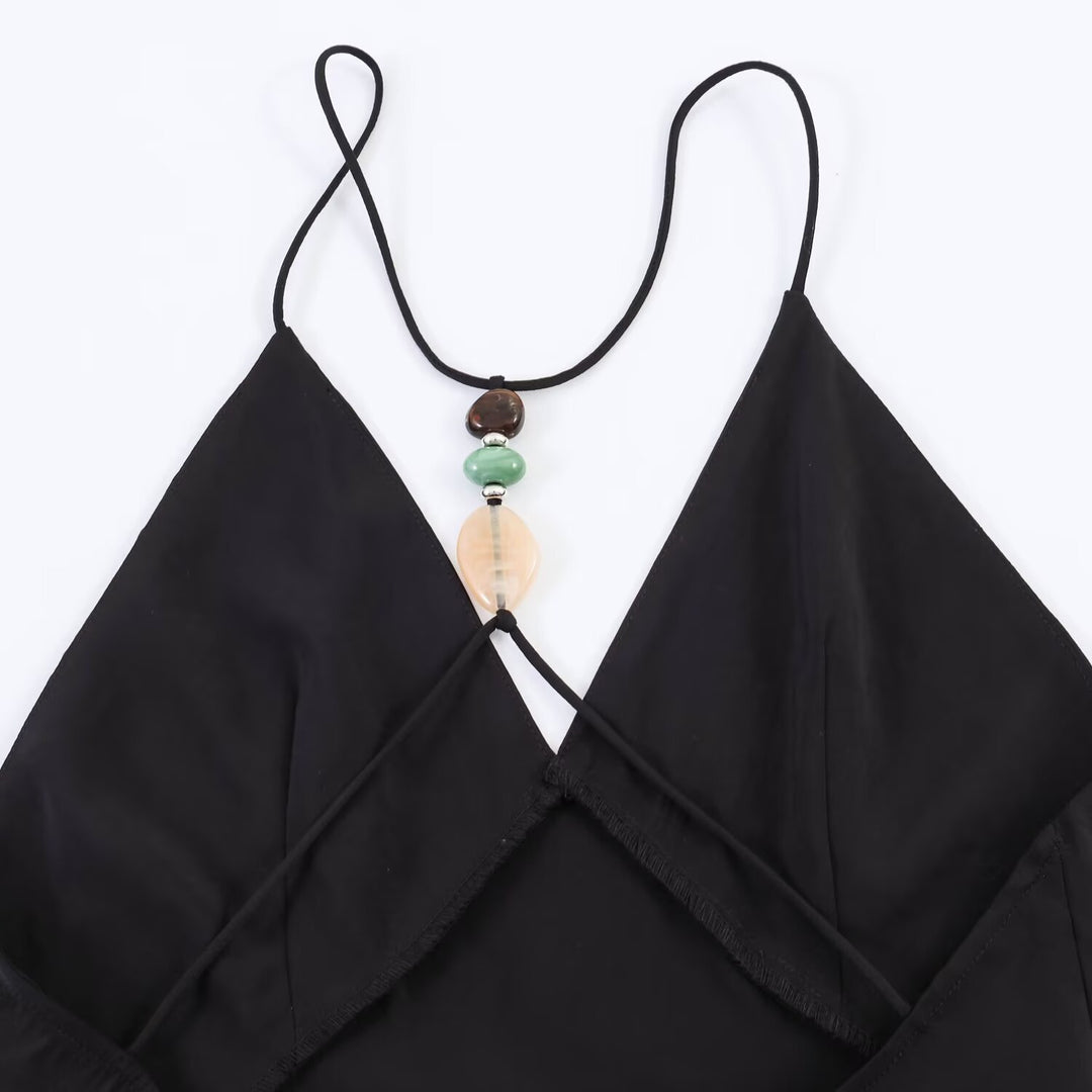 Damen Maxikleid mit verstellbaren Trägern und elegantem Rückenausschnitt R&B