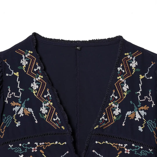 Damen kurze Bluse mit Platz für elegantes Binden R&B