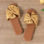 Damen Minimalistische Slippers mit dekorativem Schleifen-Design R&B