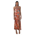 Damen Maxikleid mit raffinierten Cut-Outs und eleganten Riemen R&B
