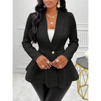 Damen Strick Peplum Blazer