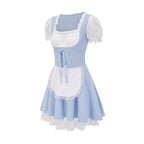 Damen Dirndlkleid mit traditionellem Karomuster und romantischen Rüschendetails R&B