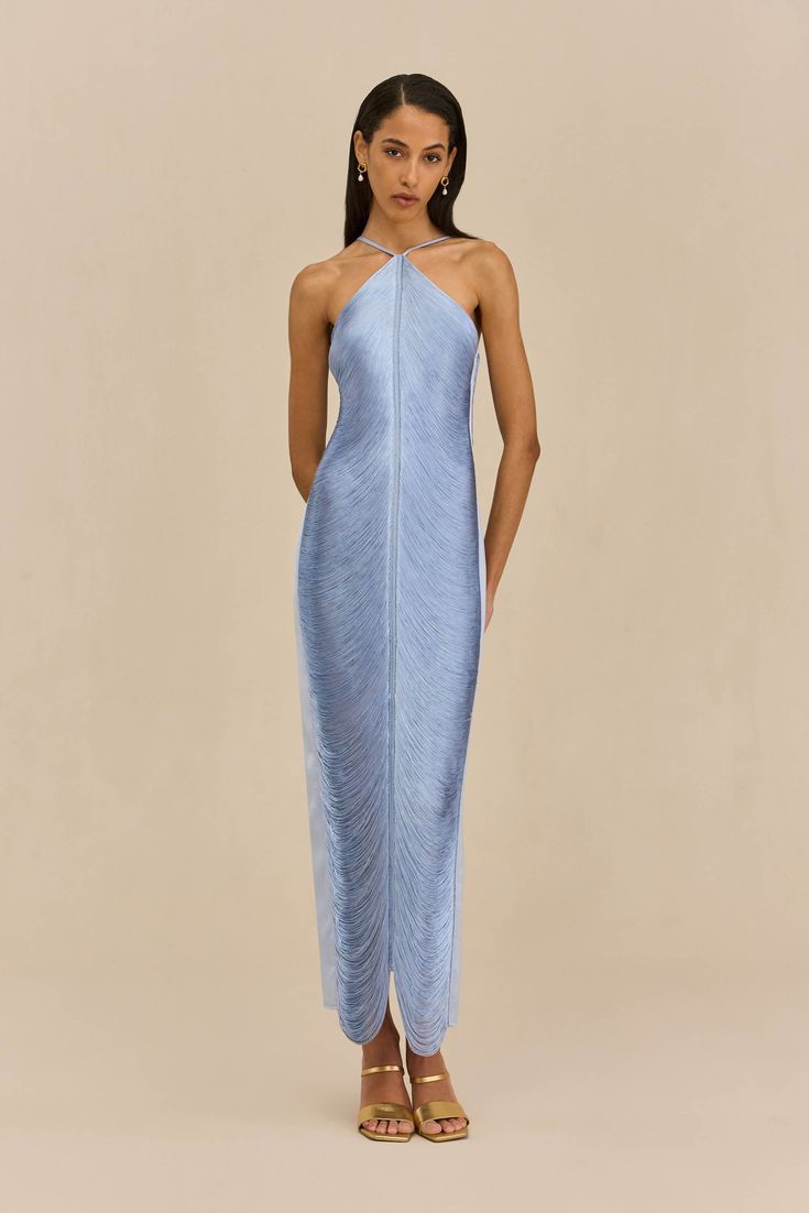 Damen Langkleid mit raffiniertem Schlitz und elegantem Kragen R&B
