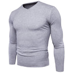 Herren feiner V-Ausschnitt Pullover aus hochwertiger Baumwolle R&B